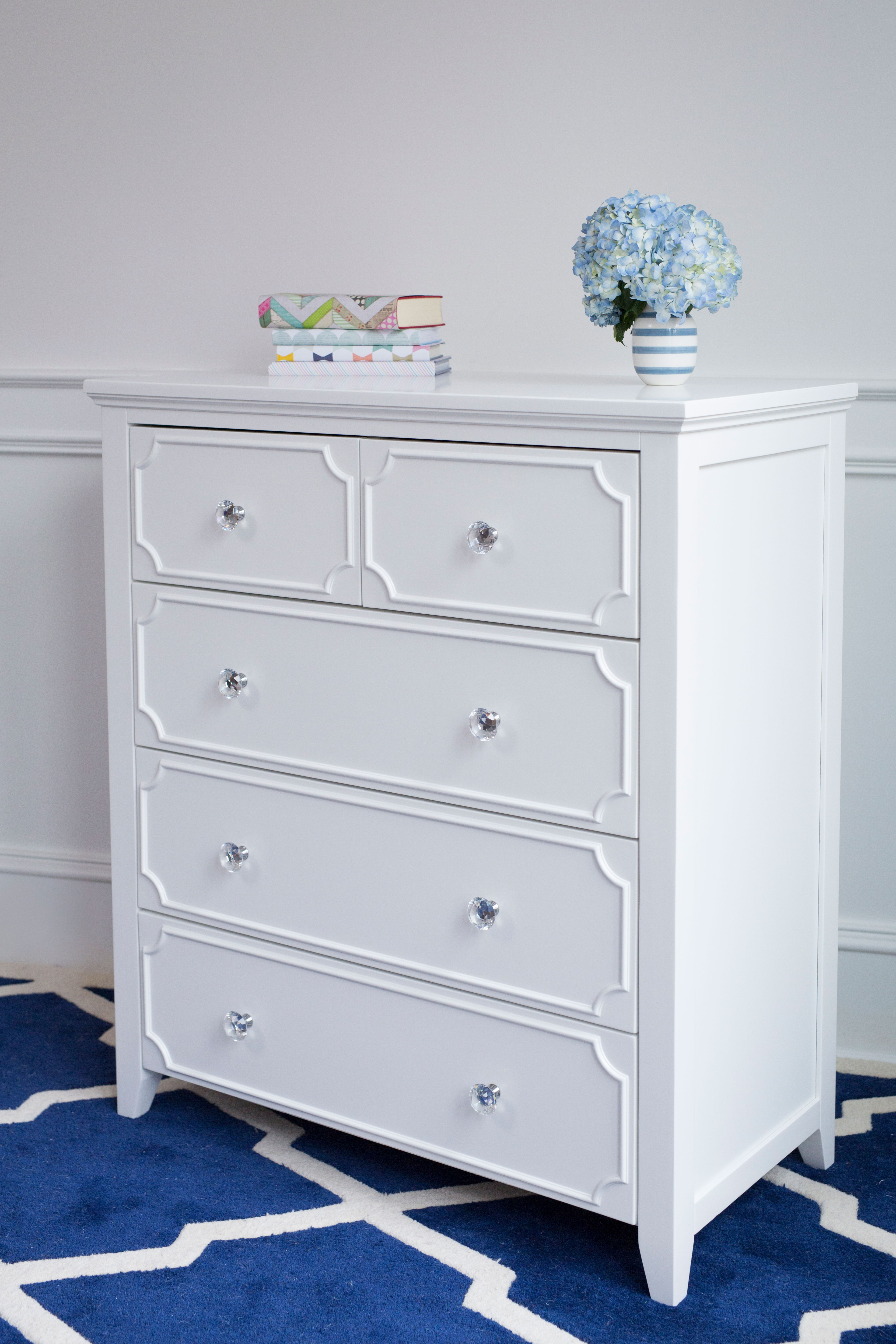 2 Over 3 Drawer Dresser White Craft Bedroom Furniture regarding measurements 3840 X 5760
