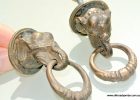 2 Small Elephant Pulls Handles Antique Solid Brass Vintage Drawer with regard to size 1600 X 1074