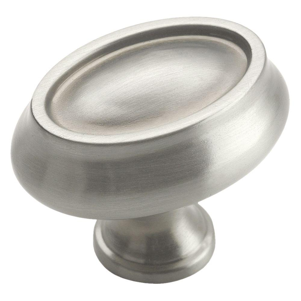 Amerock Manor 1 12 In 38 Mm Length Satin Nickel Cabinet Knob within proportions 1000 X 1000