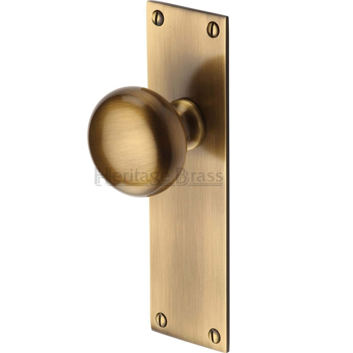 Antique Brass Door Knobs Heritage Brass Balmoral Door Knob On with measurements 1500 X 1500