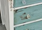 Antiqued White With Sea Blue Drawers Distressed I Love The Glass with dimensions 882 X 1600