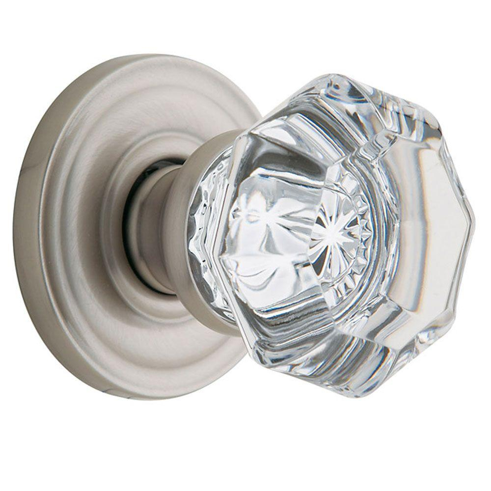 Baldwin Filmore Satin Nickel Half Dummy Crystal Door Knob 5080150 pertaining to sizing 1000 X 1000