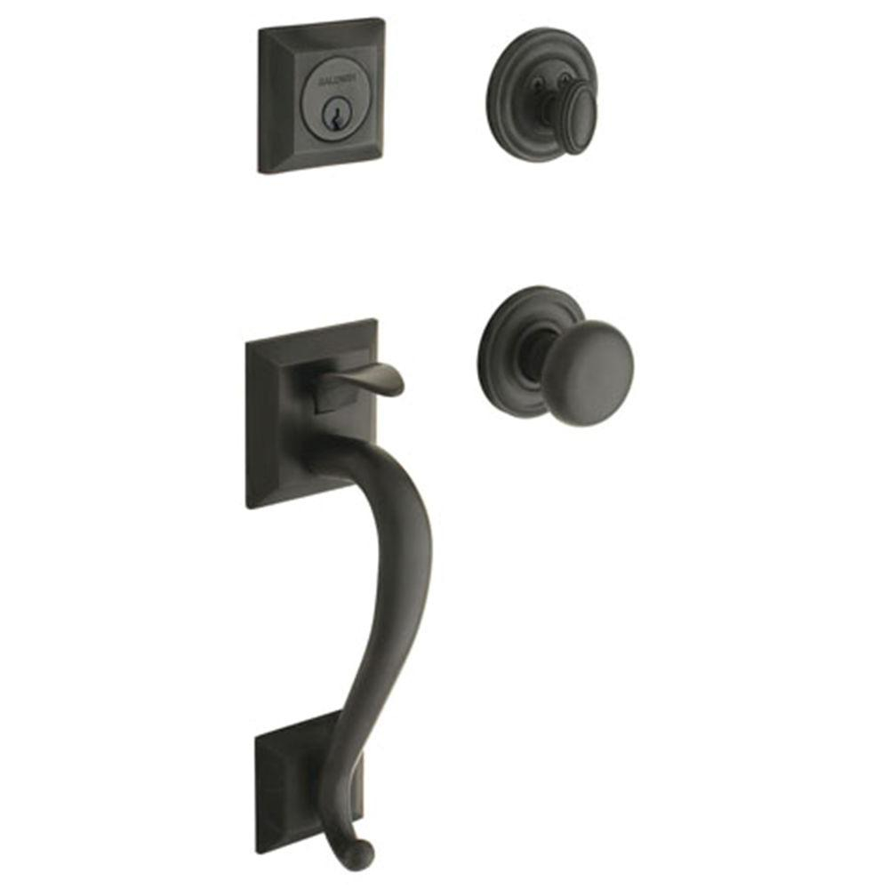 Baldwin Madison Single Cylinder Oil Rubbed Bronze Door Handleset intended for size 1000 X 1000