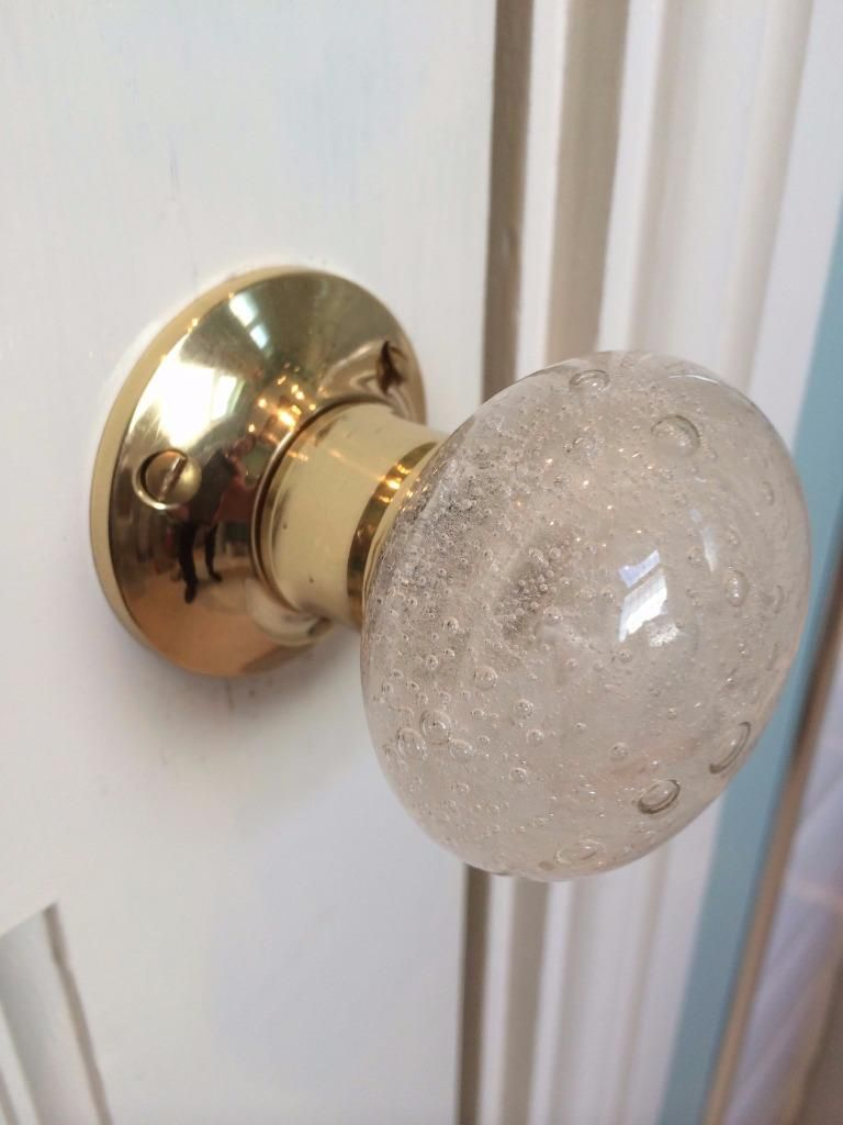 Beautiful Pair Of Large Bubble Glass Mortice Door Knobs Handles with regard to dimensions 768 X 1024