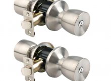 Brinks Keyed Twin Satin Stainless Steel Bell Door Knobs 2 Pack in proportions 1000 X 1000