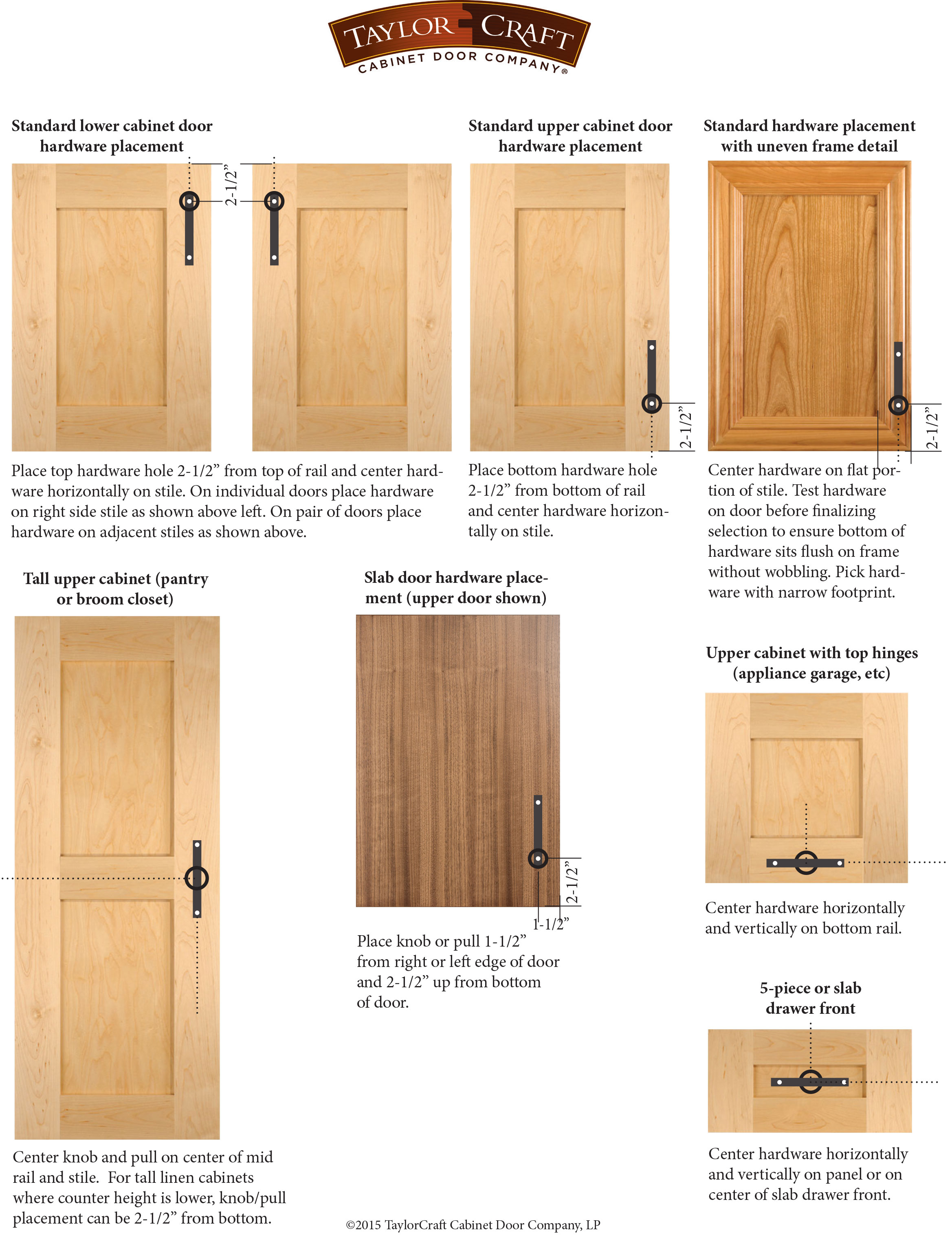 Cabinet Door Hardware Placement Guidelines Taylorcraft Cabinet intended for sizing 2337 X 3037