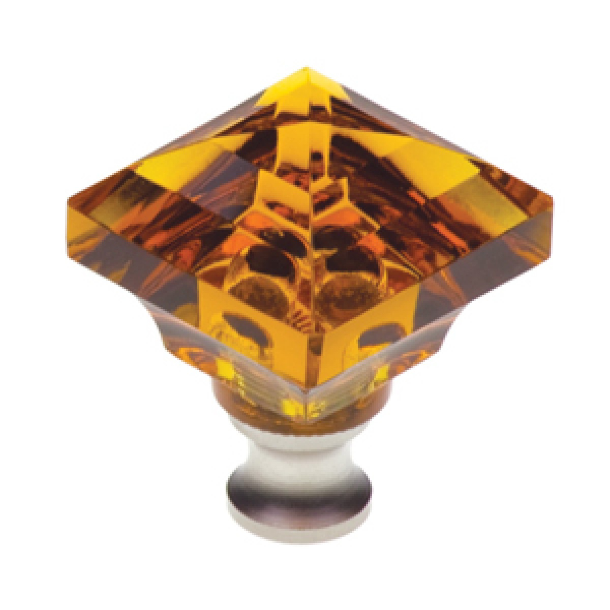 Cal Crystal M995 Amber Square Amber Crystal Cabinet Knob for size 1200 X 1200