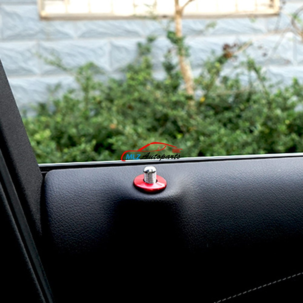 Car Red Door Lock Pin Knob Button Ring Cover Trim 4pcs For Mercedes in measurements 1000 X 1000