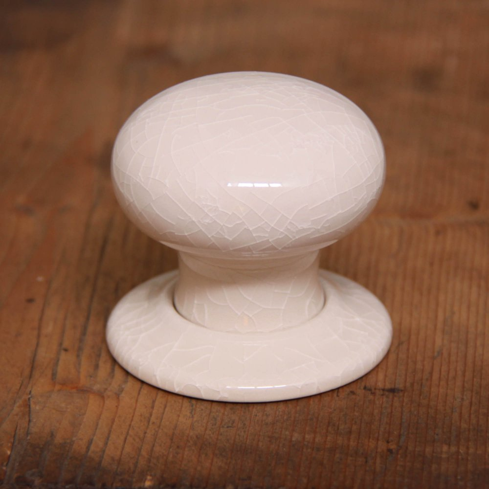 Ceramic Door Knobs Cream Crackle Glaze for proportions 1000 X 1000