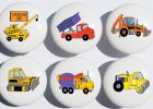 Construction Drawer Pulls Construction Truck Ceramic Knobs Set Of 6 regarding proportions 1343 X 900