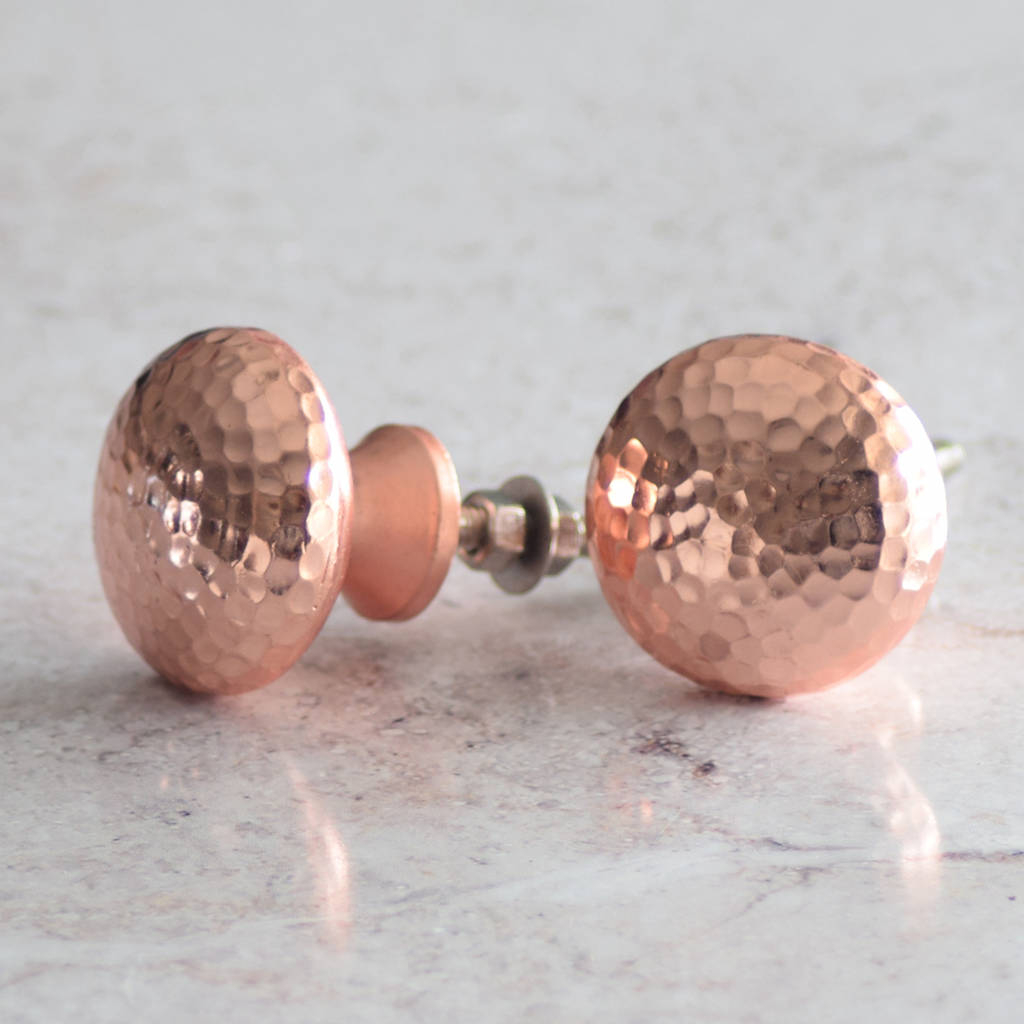 Copper And Silver Hammered Cupboard Door Knobs Pushka Home throughout sizing 1024 X 1024