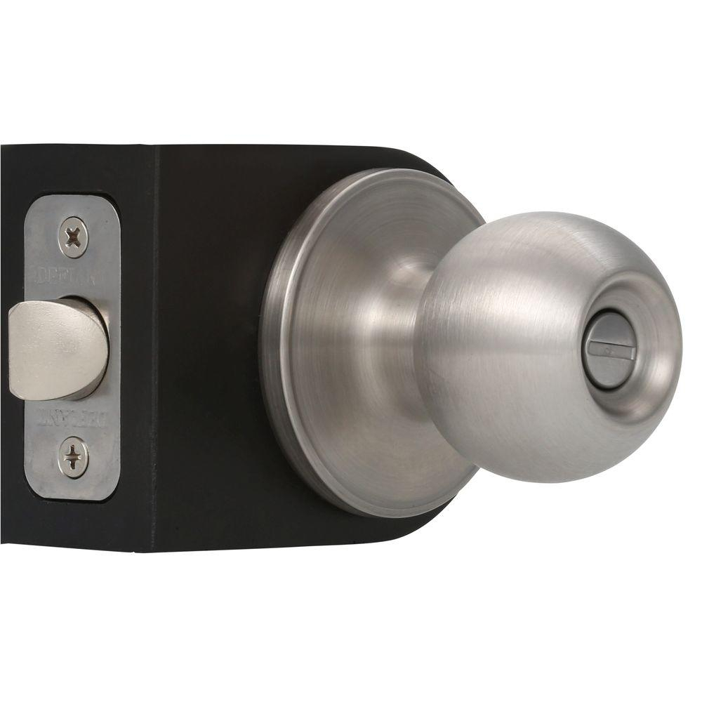 Defiant Saturn Stainless Steel Privacy Bedbath Door Knob T3610b for measurements 1000 X 1000