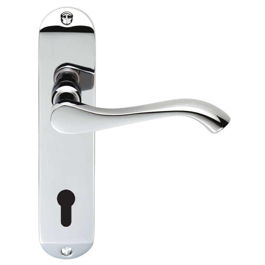 Door Handle On Lock Key Backplate Andros Short Dl180sc Ironmongers regarding proportions 900 X 900
