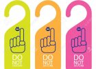 Door Knob Or Hanger Sign Do Not Disturb Royalty Free Cliparts with regard to size 1300 X 1300