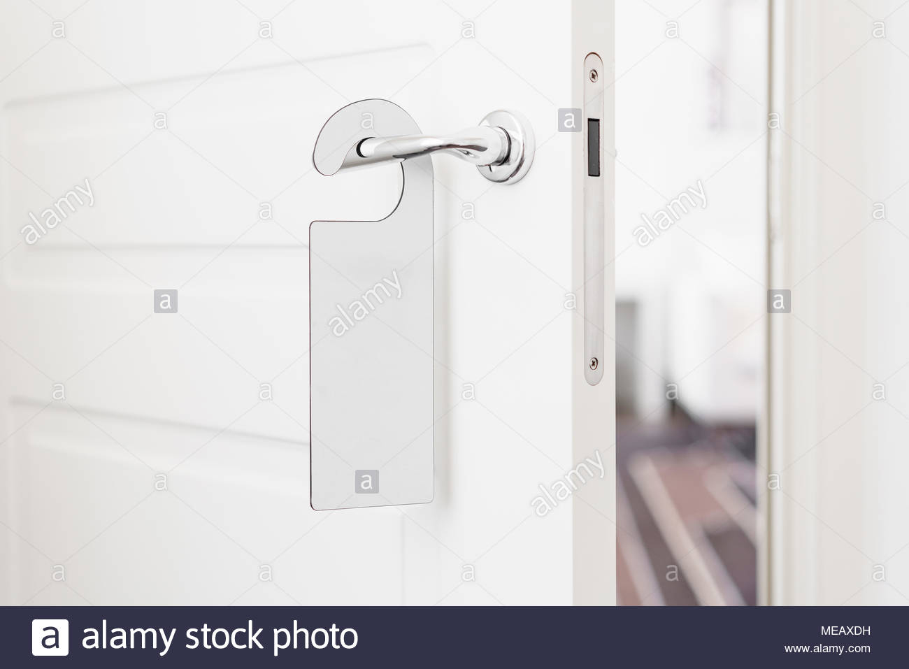 Door Knob With Empty Label On A Door Handle For Your Text Empty pertaining to measurements 1300 X 957