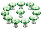 Dreld 12pcs 30mm Green Crystal Cabinet Knobs And Handles Cupboard inside measurements 1600 X 1600