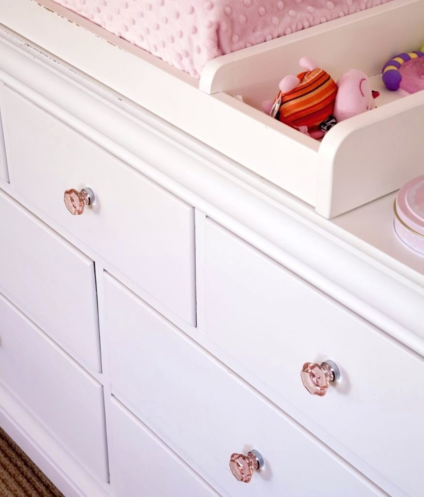 Dressers Pink Flower Dresser Knobs Changing Table With Crystal regarding dimensions 875 X 1024