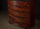 Early Georgian Flame Mahogany Bow Fronted Chest Of Drawers With intended for dimensions 3133 X 3133