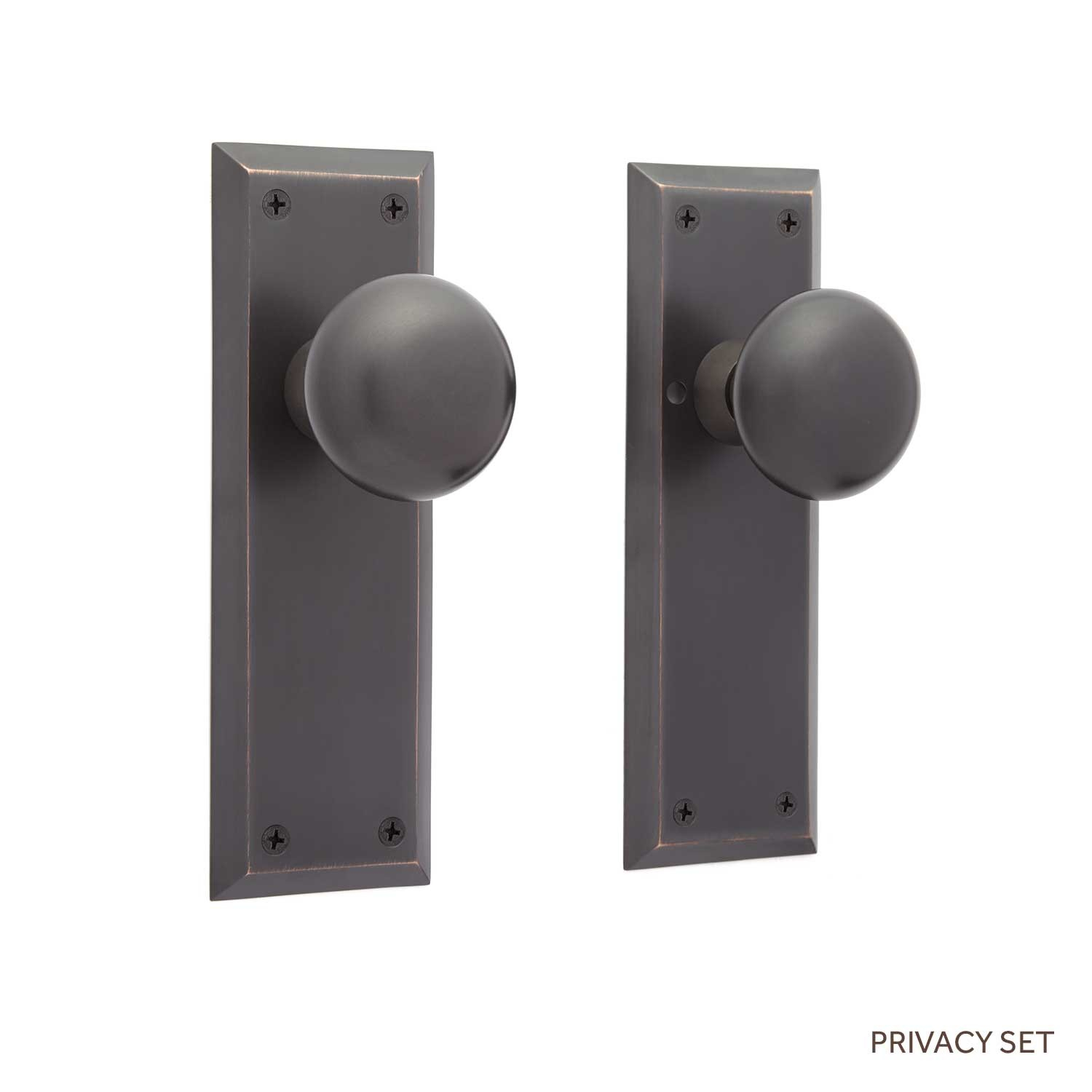 Eloise New York Door Plate And New York Round Knob Set Dummy in sizing 1500 X 1500