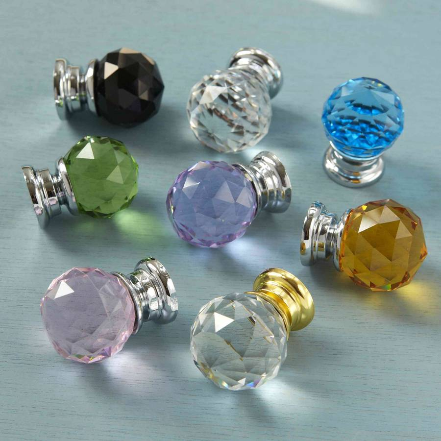 Faceted Crystal Glass Cupboard Door Knobs Pushka Home intended for measurements 900 X 900
