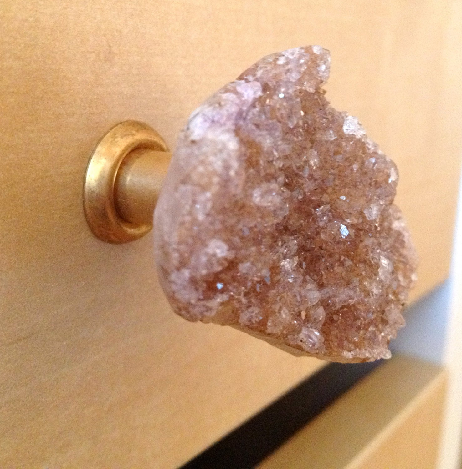 Geode Drawer Pull Earth Brass Stone Knob Home Storage pertaining to proportions 1476 X 1500