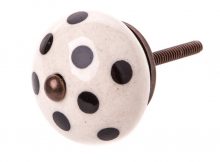 Gisela Graham Black And White Spot Ceramic Drawer Knob Gisela regarding proportions 1000 X 1000