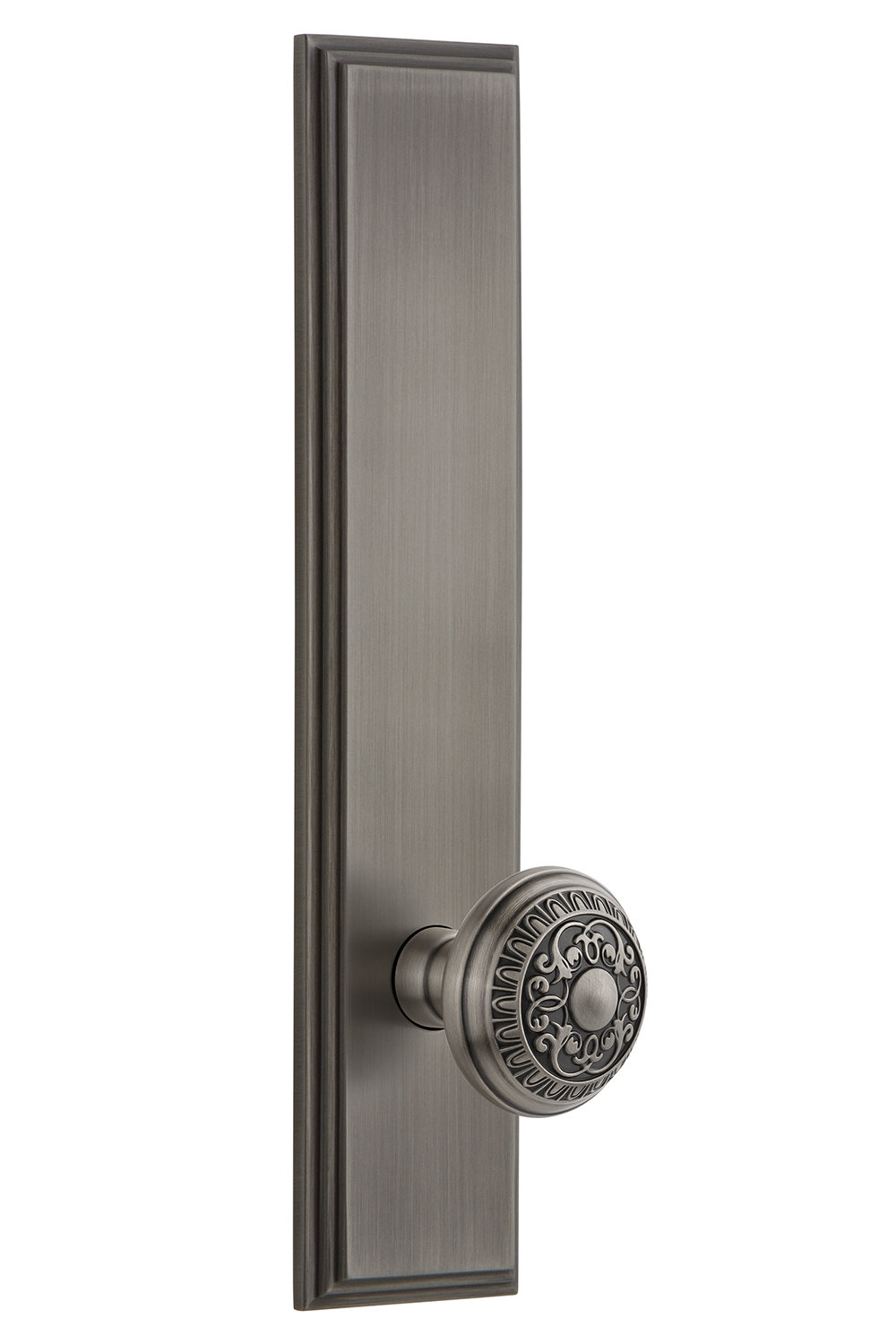 Grandeur Carre Single Dummy Door Knob With Carre Tall Plate for size 1000 X 1490