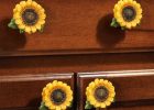 Hand Painted Resin Sunflower Door Decor Country Cabinet Drawer Pulls regarding measurements 1000 X 854