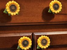 Hand Painted Resin Sunflower Door Decor Country Cabinet Drawer Pulls regarding measurements 1000 X 854