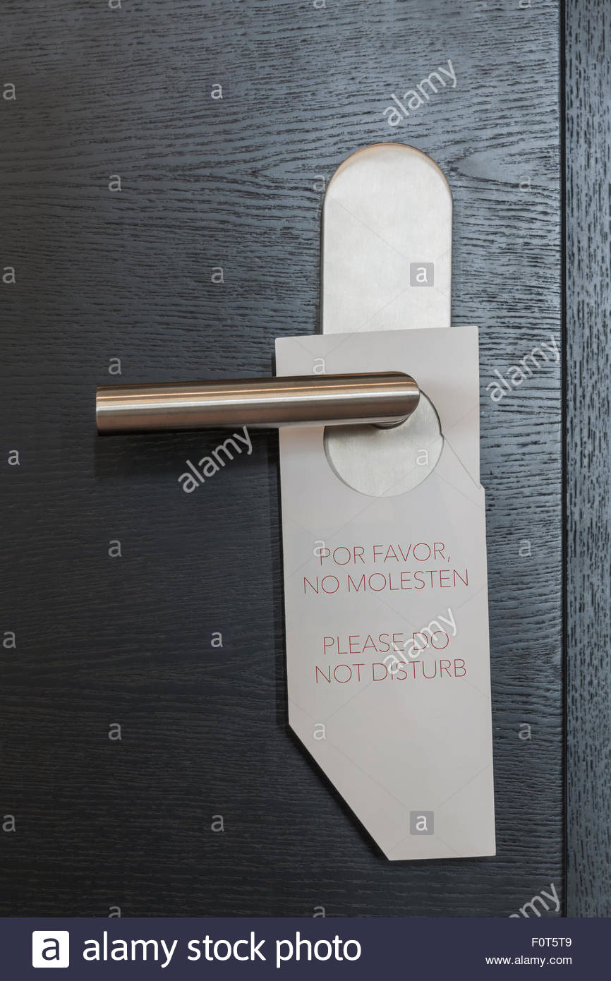 Hotel Door Sign Please Do Not Disturb In Spanish And English Stock for proportions 866 X 1390