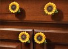 Kitchen Cabinet Pulls 6pcs Country Sunflower Knobs Cupboards Handles for measurements 1000 X 1000