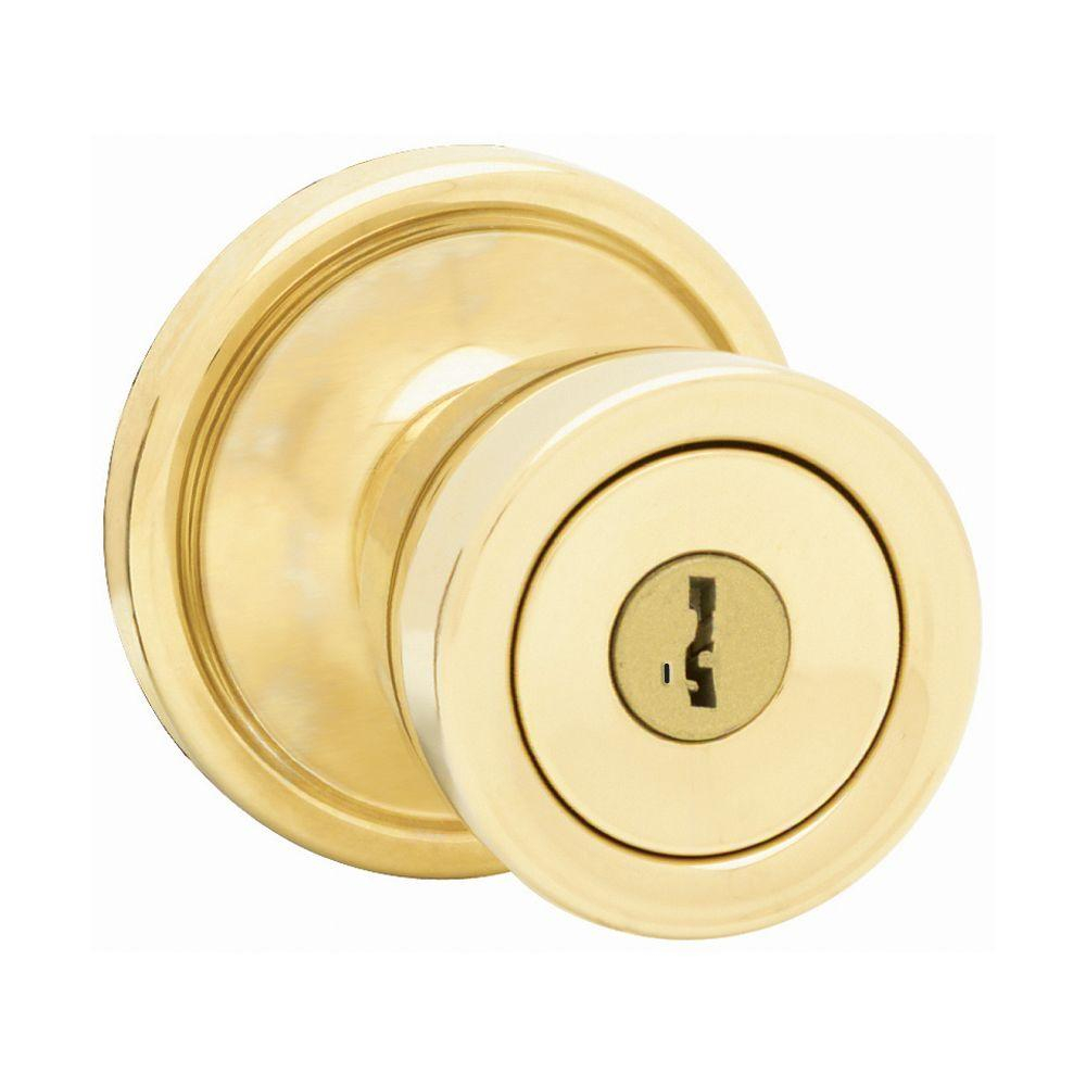 Kwikset Abbey Polished Brass Keyed Entry Door Knob Featuring throughout measurements 1000 X 1000