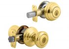 Kwikset Cameron Polished Brass Exterior Entry Knob And Single throughout measurements 1000 X 1000