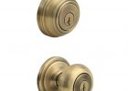 Kwikset Juno Antique Brass Exterior Entry Door Knob And Single Cylinder Deadbolt Combo Pack Featuring Smartkey Security with regard to sizing 1000 X 1000