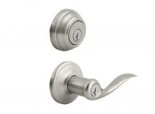 Kwikset Tustin Satin Nickel Exterior Entry Door Lever And Single intended for measurements 1000 X 1000