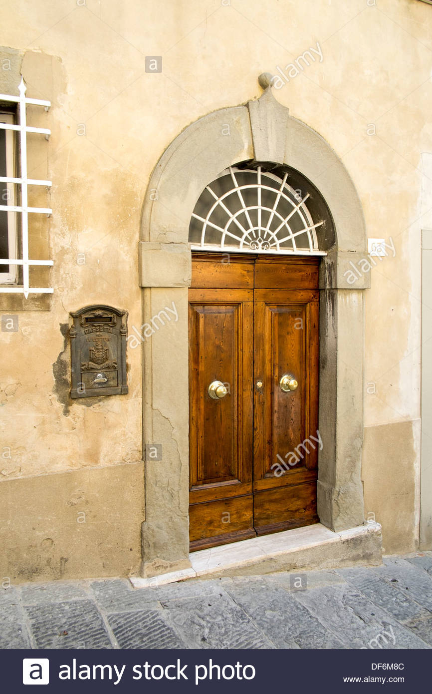Large Wooden Doors With Brass Door Knobs And An Ornate Letter Box with regard to measurements 866 X 1390