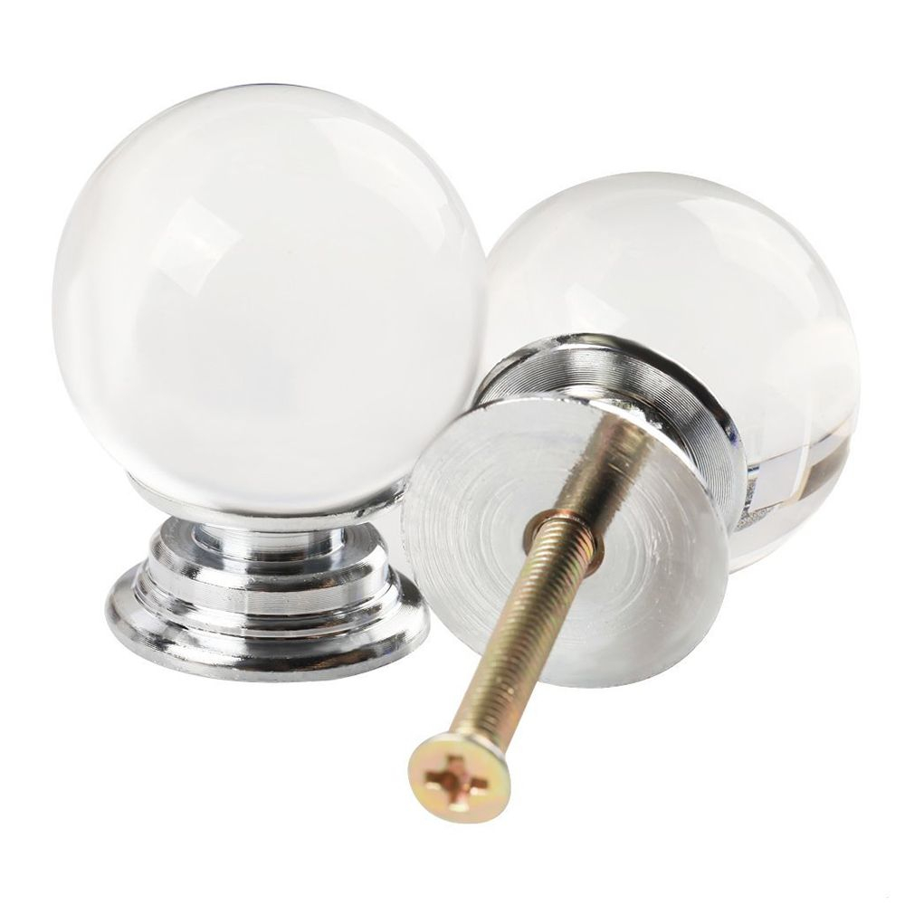 Lhll 5pcs Diameter 40mm Clear Round Ball Crystal Glass Cabinet Knob inside measurements 1000 X 1000