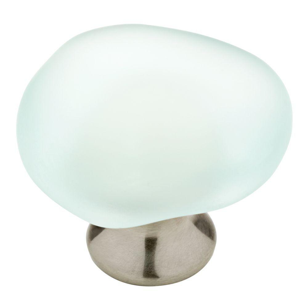 Liberty 1 12 In 38mm Satin Nickel And Sea Glass Cabinet Knob with regard to proportions 1000 X 1000