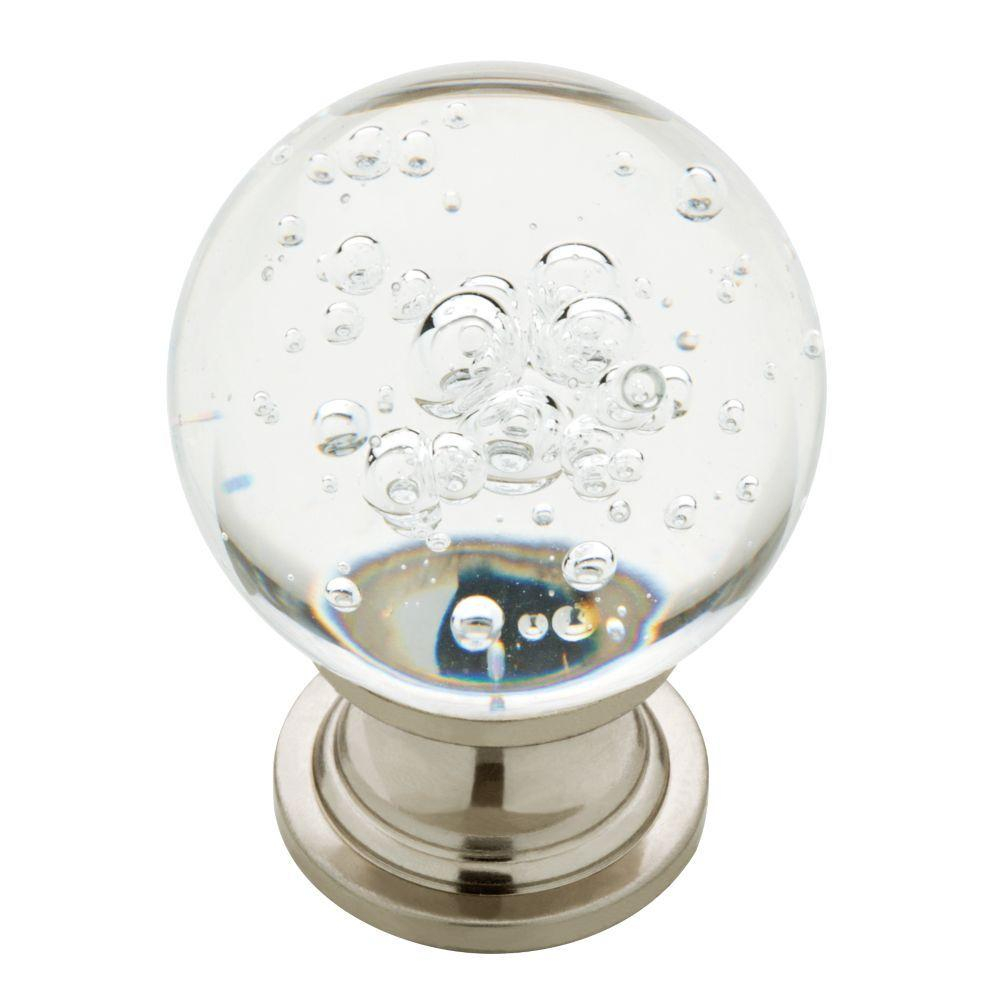 Liberty 1 18 In 28mm Satin Nickel With Clear Bubble Glass Round with regard to measurements 1000 X 1000
