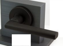 Matte Black Door Hardware Round Artemis Shown Here Patio Pinte for proportions 1500 X 900