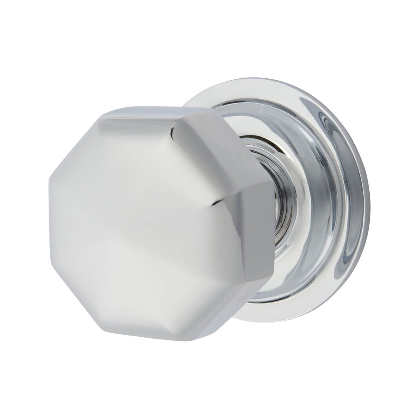 Morello Octagonal Centre Door Knob 79mm Polished Chrome within measurements 1400 X 1400