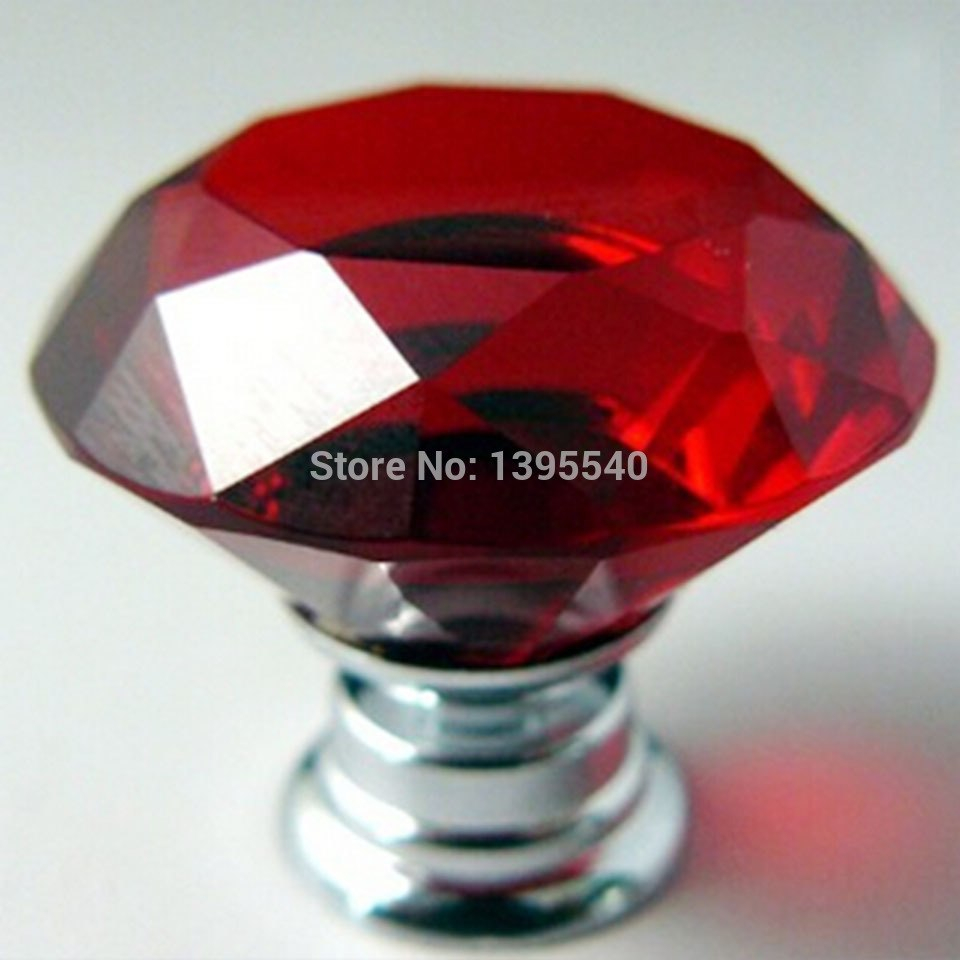 New Red Crystal Cabinet Drawer Knobs Diamond Shape Wardrobe Closet with regard to proportions 960 X 960