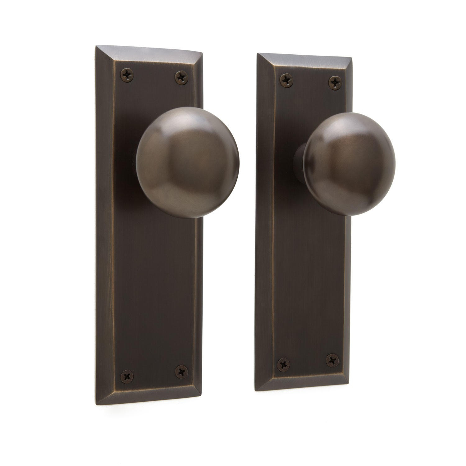 New York Door Knob Plate Set Privacy Passage And Dummy Hardware throughout measurements 1500 X 1500