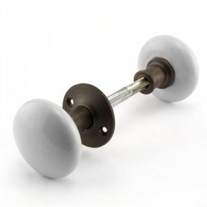 Pair Of White Porcelain Doorknobs For Rim Locks Hardware pertaining to measurements 1500 X 1500