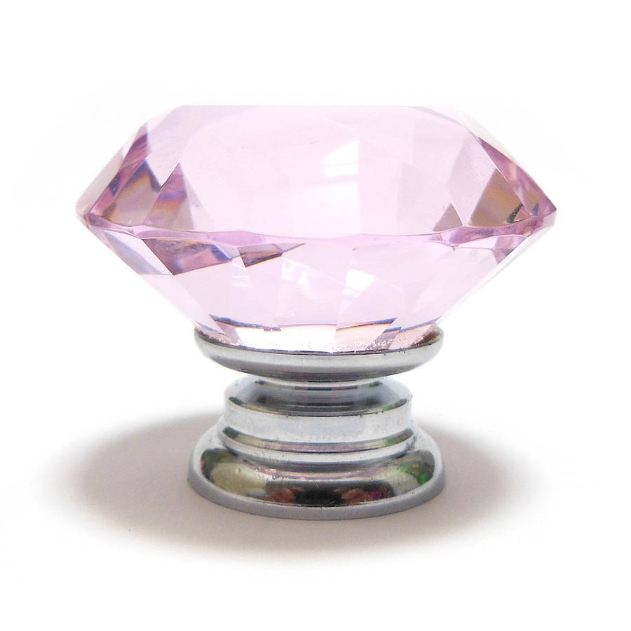 Pink Faceted Crystal Glass Cupboard Knobs Pushka Home throughout dimensions 900 X 900