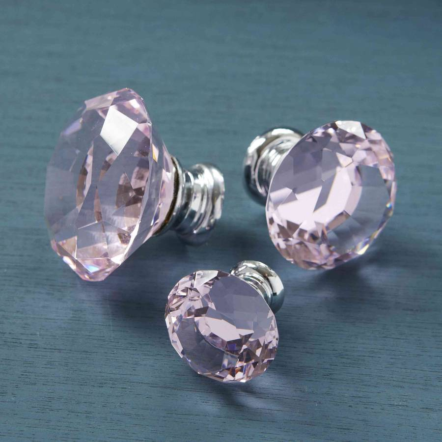 Pink Faceted Crystal Glass Cupboard Knobs Pushka Home with dimensions 900 X 900