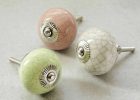 Pink Green And Cream Crackled Ceramic Knobs Pushka Home within dimensions 900 X 900