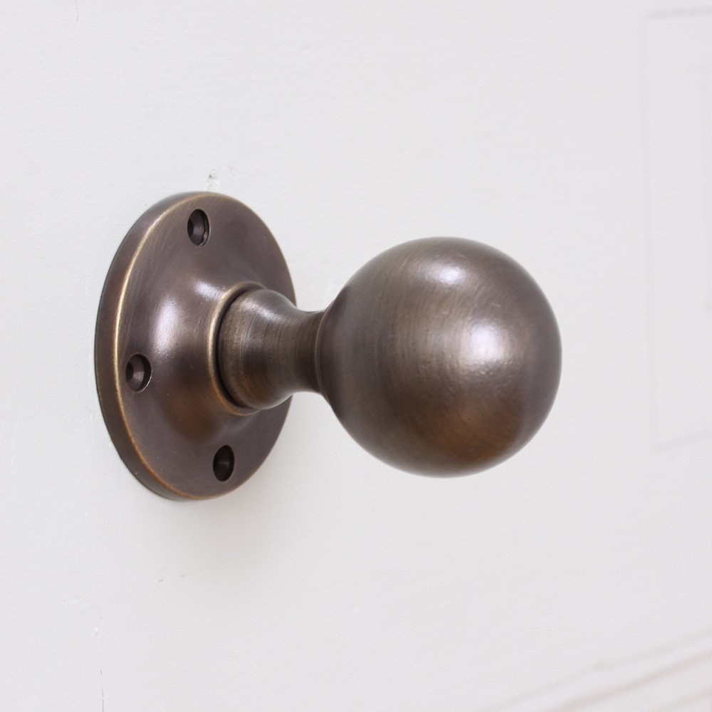 Round Distressed Antique Brass Door Knobs Mortice for sizing 1000 X 1000