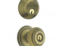 Schlage Georgian Antique Brass Single Cylinder Deadbolt With Entry pertaining to measurements 1000 X 1000