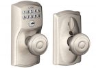 Schlage Georgian Satin Nickel Keypad Electronic Door Knob With throughout proportions 1000 X 1000